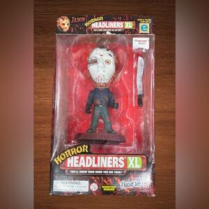 HORROR HEALINERS XL LIMITED EDITOON JASON VOORHEES BOBBLEHEAD FIGURE  6”
